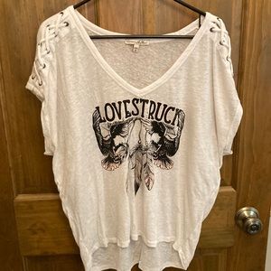 Express Large White top ‘LoveStruck’